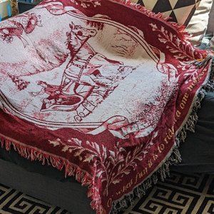 Vintage Christmas Throw Afghan Jingle Bells Jingle Bells.